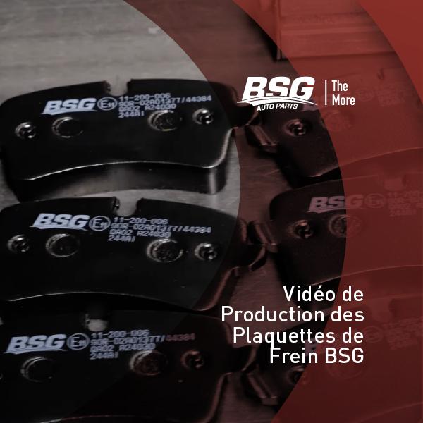 Vidéo de production des plaquettes de frein BSG